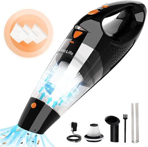 Vaclife Handheld Vacuum Cordless With High Power And Quick Charge Tech Orange Vl188 Amazon