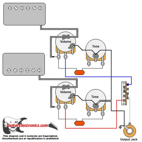 Guitar wiring diagrams 3 pickups. 2 Humbuckers/3-Way Lever Switch/2 Volumes/2 Tones