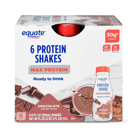 Equate Max Protein Shakes Chocolate 30g Protein 6 Count Walmart