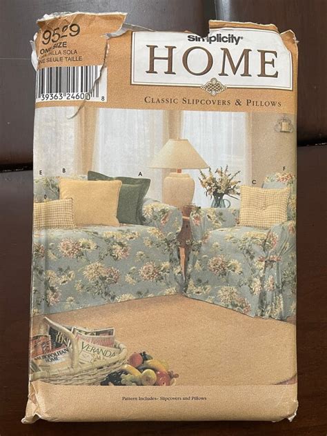Simplicity 9529 Pattern Uncut Home Decor Classic Slipcovers Etsy