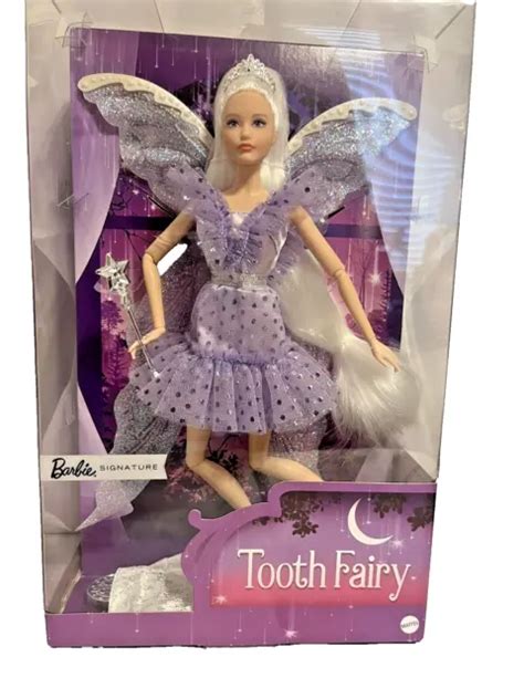 Mattel 2022 Barbie Signature Tooth Fairy Doll And Stand Brand New 3295