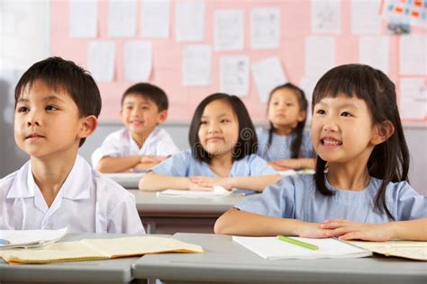 Group Of Students In A Chinese School Royalty Free Stock Photo Image