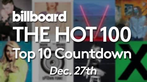 Official Billboard Hot 100 Top 10 Dec 27 2014 Countdown Youtube