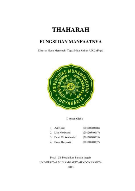 17 Contoh Cover Makalah Universitas Muhammadiyah Palembang Info