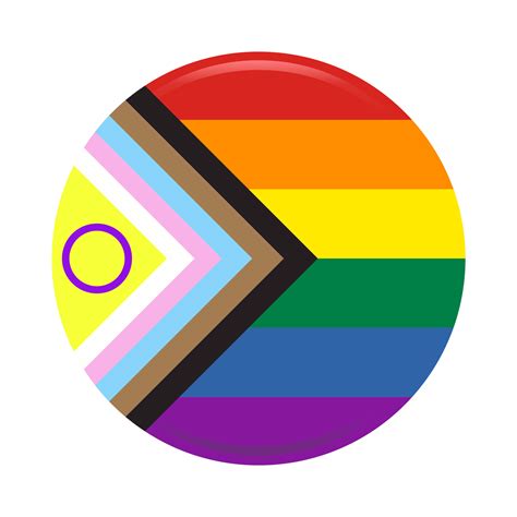 Símbolo De Icono De Arco Iris Circular Con Nueva Bandera De Orgullo De