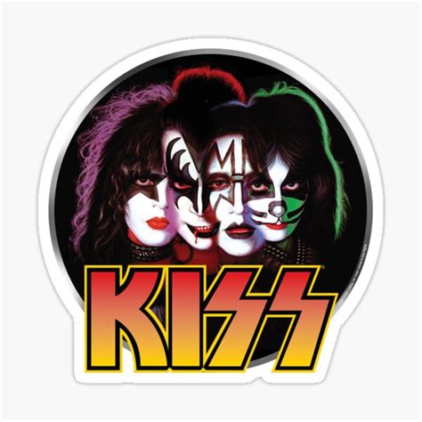 kiss faces merge sticker for sale by thechillfactor redbubble
