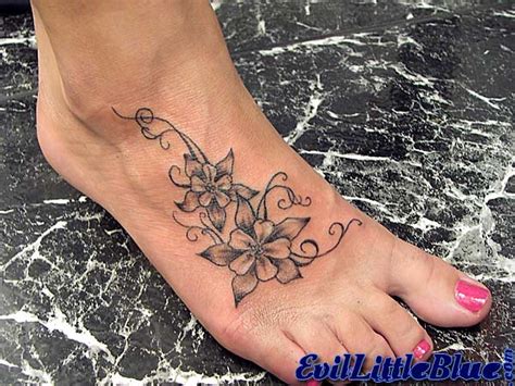 Fancy Foot Flowers Tattoo By Miss Blue Infinite Art 3930 Flickr