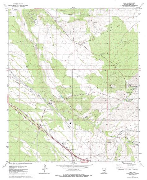 Vail Topographic Map 124000 Scale Arizona