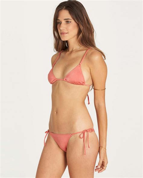 Swim Billabong Womens Sol Searcher Tie Side Isla Bikini Bottom Rose Blush
