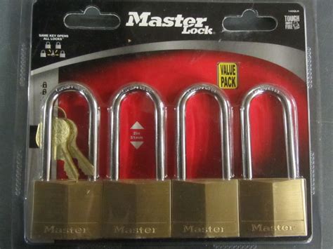 New Set Of 4 Master Locks All Keyed Alike