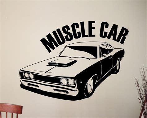 Classic Muscle Car Wall Sticker Removable Vinyl Wall Decal Wall Art