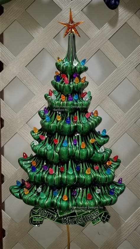Ceramic Christmas Trees-Window/Mantle/Wall- Fifth Avenue Designs, Inc
