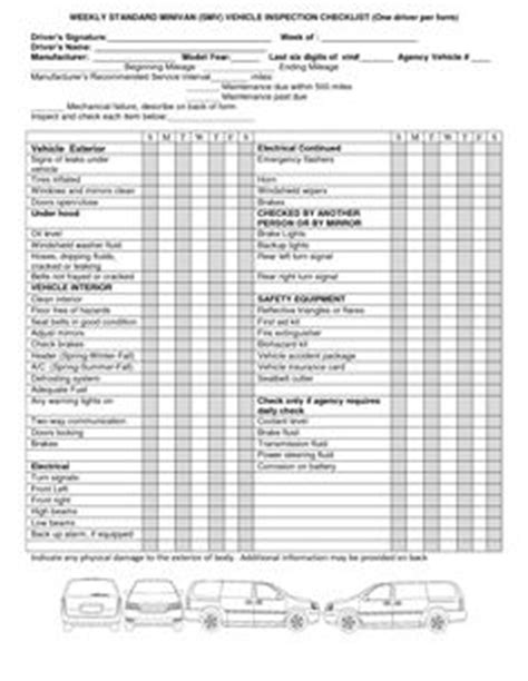 If there is more variation due to. Vehicle Checklist Template | MONTHLY VEHICLE MAINTENANCE ...