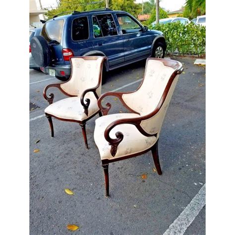 1940s Vintage Dorothy Draper Hollywood Regency Style Lounge Chairs A