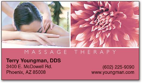 Massage Therapy Business Cards Affordable High Quality Smartpractice Chiropractic