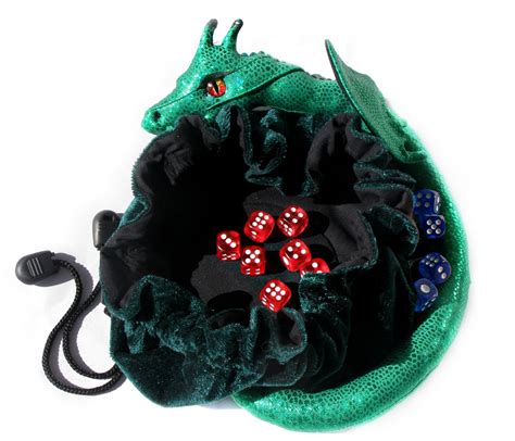 Green Dragon Dice Bag Large Dice Bag Of Holding Dice Pouch Etsy