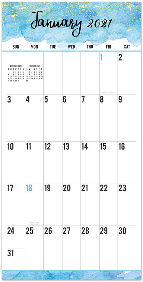 Printable Calendar With Large Boxes