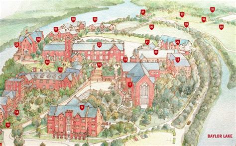 Baylor University Campus Map Campus Map Baylor School What Are