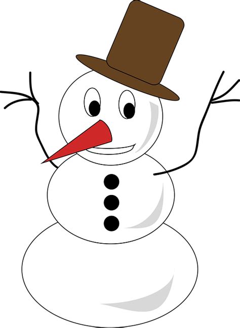 Snowman Snow Winter Free Vector Graphic On Pixabay