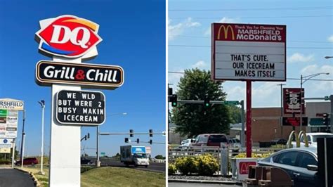 Mcdonald S And Dairy Queen Go Viral For Hilarious Sign War Iheart