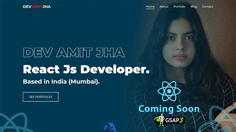 Reactjs Portfolio Website Tutorial With Gsap Animation Complete React