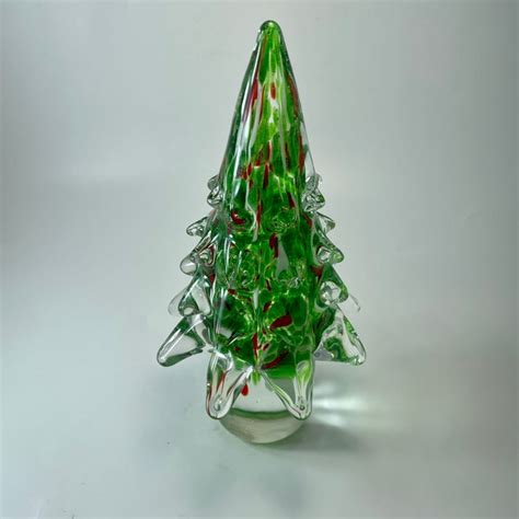 Glass Christmas Tree Sculpture Etsy