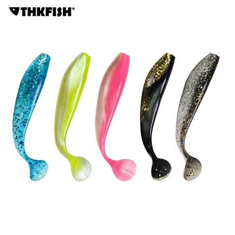 10pcs Pack Bass Fishing Lure Soft Plastic Worm Bait 9cm 4 6g T Tail