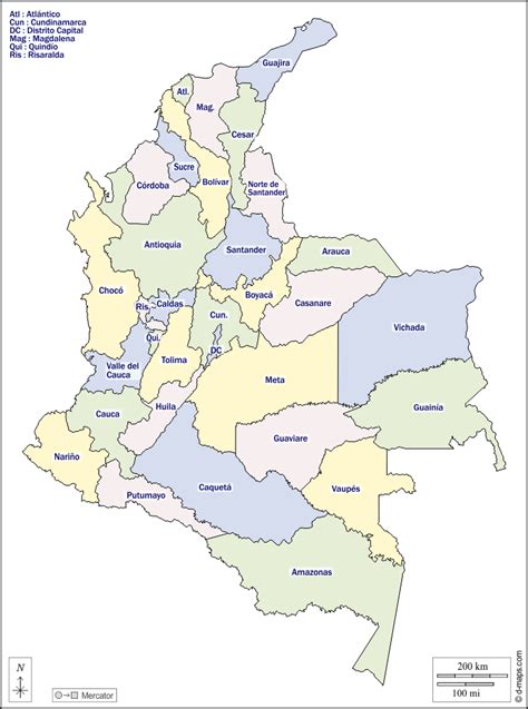 Mapa Politico Mudo Por Municipios De Colombia Mapas Mudos Atlas Del Images