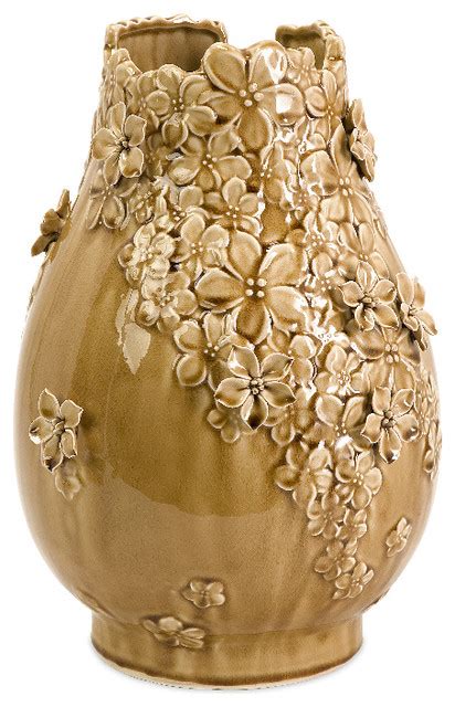 Vase on a leg, candy bowl, fruit bowl of the kurzhenkov brothers. Winifred Antique Gold Glaze Flower Vase Ceramic Decor - Transitional - Vases - by GwG Outlet