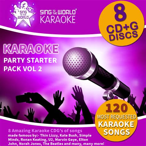 Karaoke Starter Pack 120 Songs 8 Cdg Discs