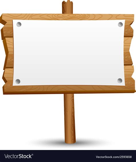 Do you want to hire someone to design your signs for you? Wooden blank sign Royalty Free Vector Image - VectorStock