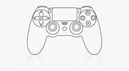 Ps4 Controller Drawing Clipart Joystick Clipground Clipartkey