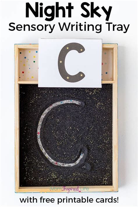 This Night Sky Writing Tray Is A Fun Way For Kids To Practice Writing
