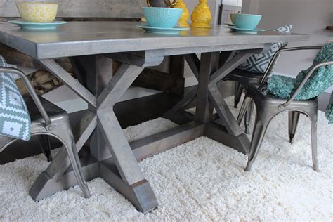 Weathered Grey Farmhouse Table Shanty 2 Chic