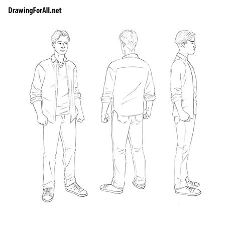 How to Draw a Man for Beginner | Drawingforall.net I will show you how to add colors to it and how to play with the brush stroke.