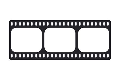 Vector Blank Cinema Film Strip Negative Frame Photo Frame Mockup Cinema