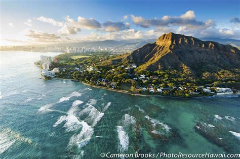 Aerial View Of Oahus Diamond Head By Cameron Brooks Photographer