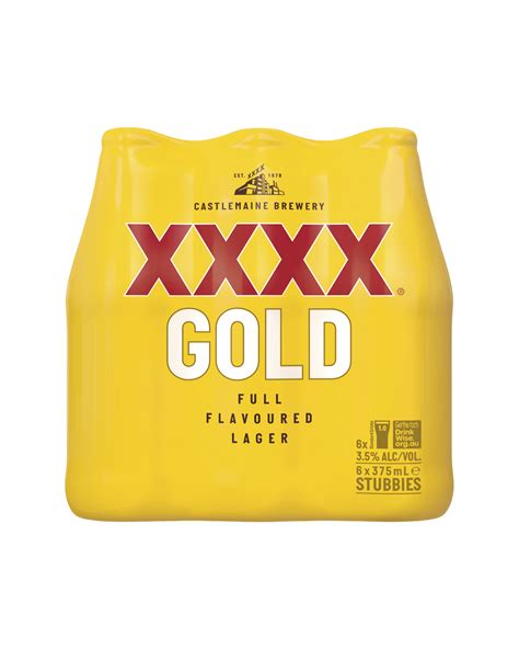 Xxxx Gold Lager Bottle 375ml Unbeatable Prices Buy Online Best