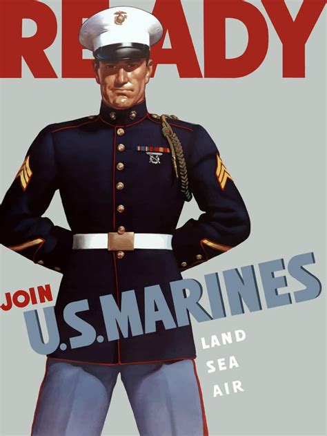Marine Corps Recruiting Poster From World War Ii Vintage Propaganda