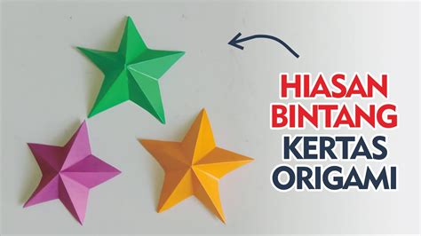 Cara Membuat Hiasan Bintang 3d Dari Kertas Origami Youtube