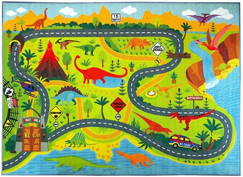 Kc Cubs Playtime Collection Dinosaur Dino Safari Road Map