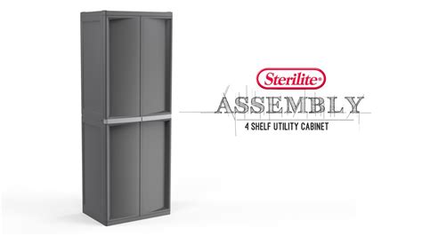 Sterilite 4 Shelf Utility Storage Cabinet Instructions Cabinets Matttroy