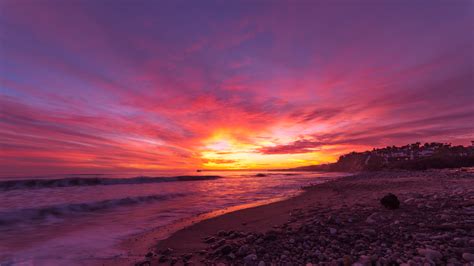 Beautiful Beach Sunset 4k Ultra Hd Wallpaper Hintergrund 3840x2160
