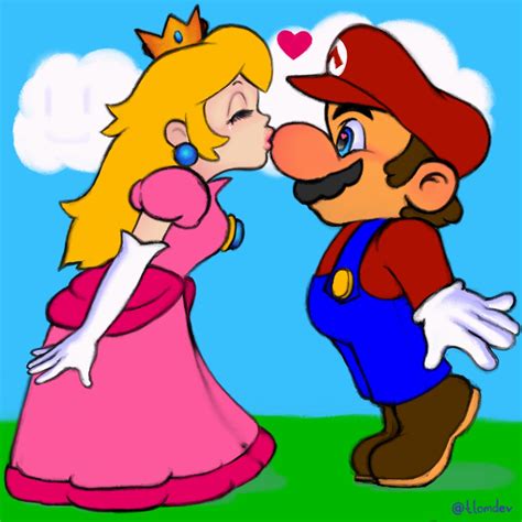 Peach And Mario Kissing