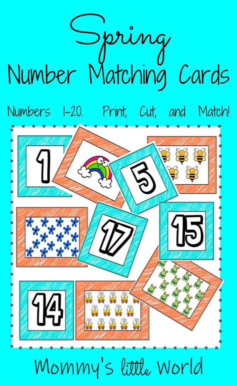 Spring Themed Number Matching Cards Are Perfect For Teaching Numbers