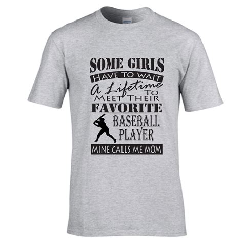 Personalize your own baseball parent shirt with rushordertees. Baseball mom shirt. Favorite player saying. Mine calls me ...