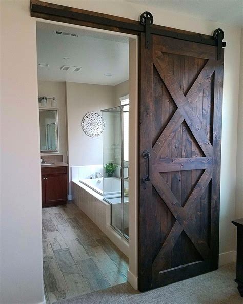 Simple Sliding Barn Doors For Bathroom For Small Room Home Decorating Ideas
