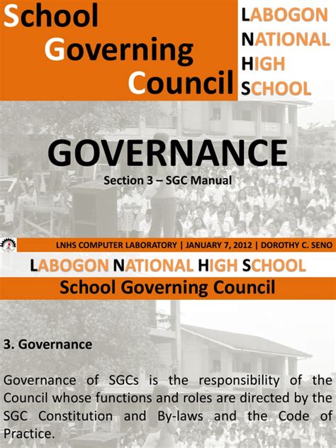 Deped School Governing Council Manual Governance By Law Governance