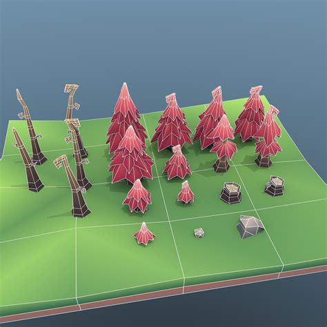 Low Poly Tree Package 3d Model Low Poly Low Poly Games Low Poly Art