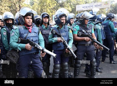 Dhaka Bangladesh Th Jan Bangladeshi Police Ready To Fired